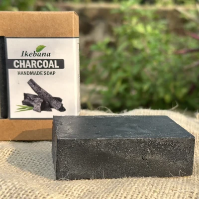 Ikebana Charcoal Handmade Soap-90 gm